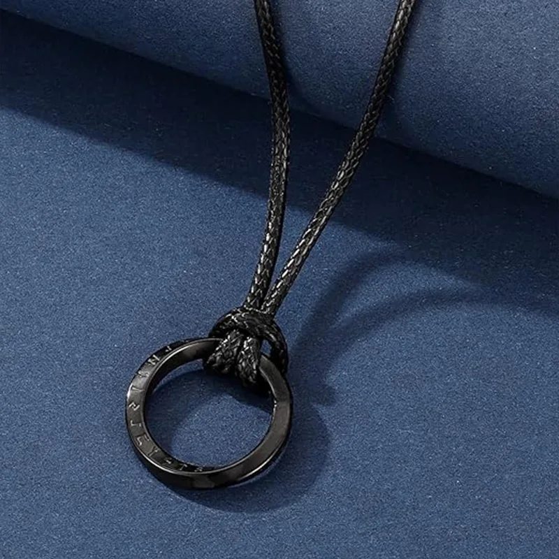 Colar de moda masculina com pingente amuleto