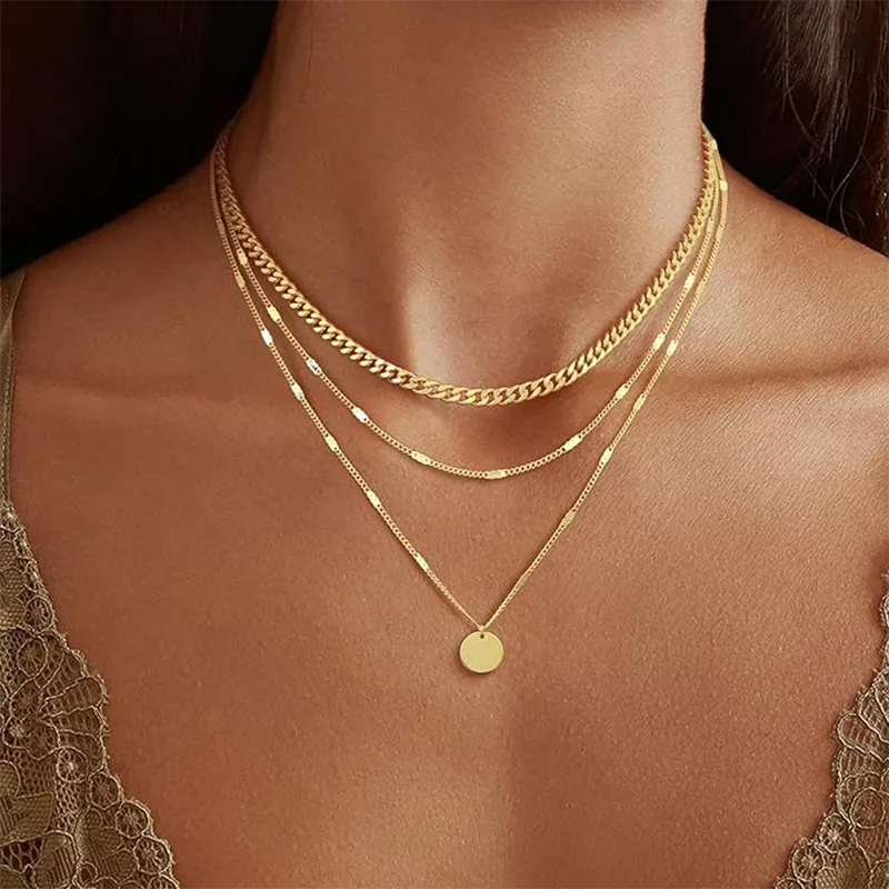 Colar feminino banhado a ouro feminino